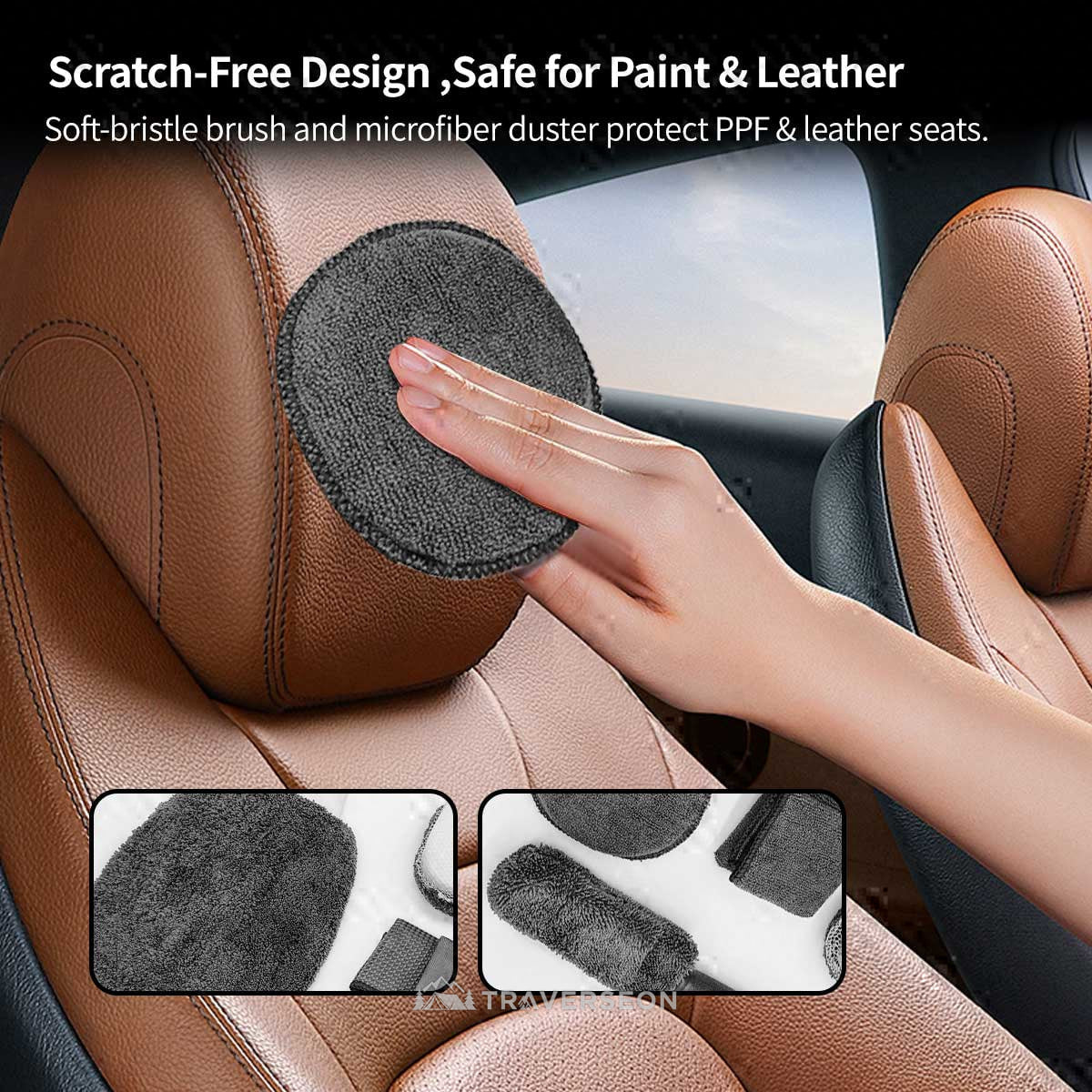 9-Piece Microfiber Car Cleaning Kit – Scratch-Free Car Detailing | Traverseon