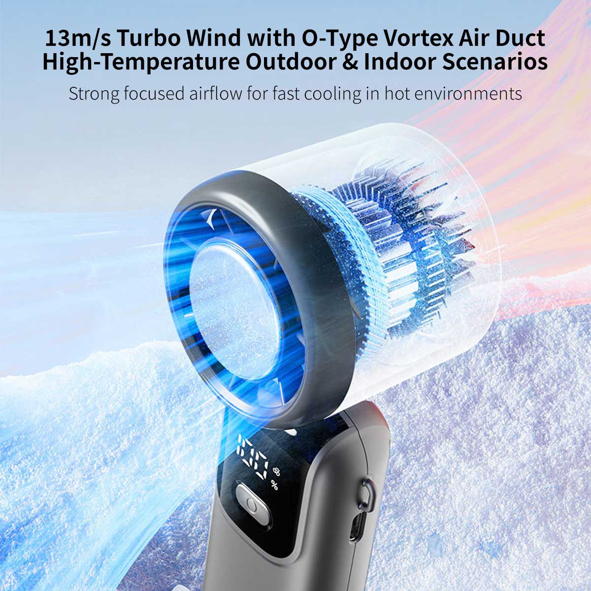 Portable Ice Cooling Fan – 4000mAh Rechargeable Mini Fan | Traverseon