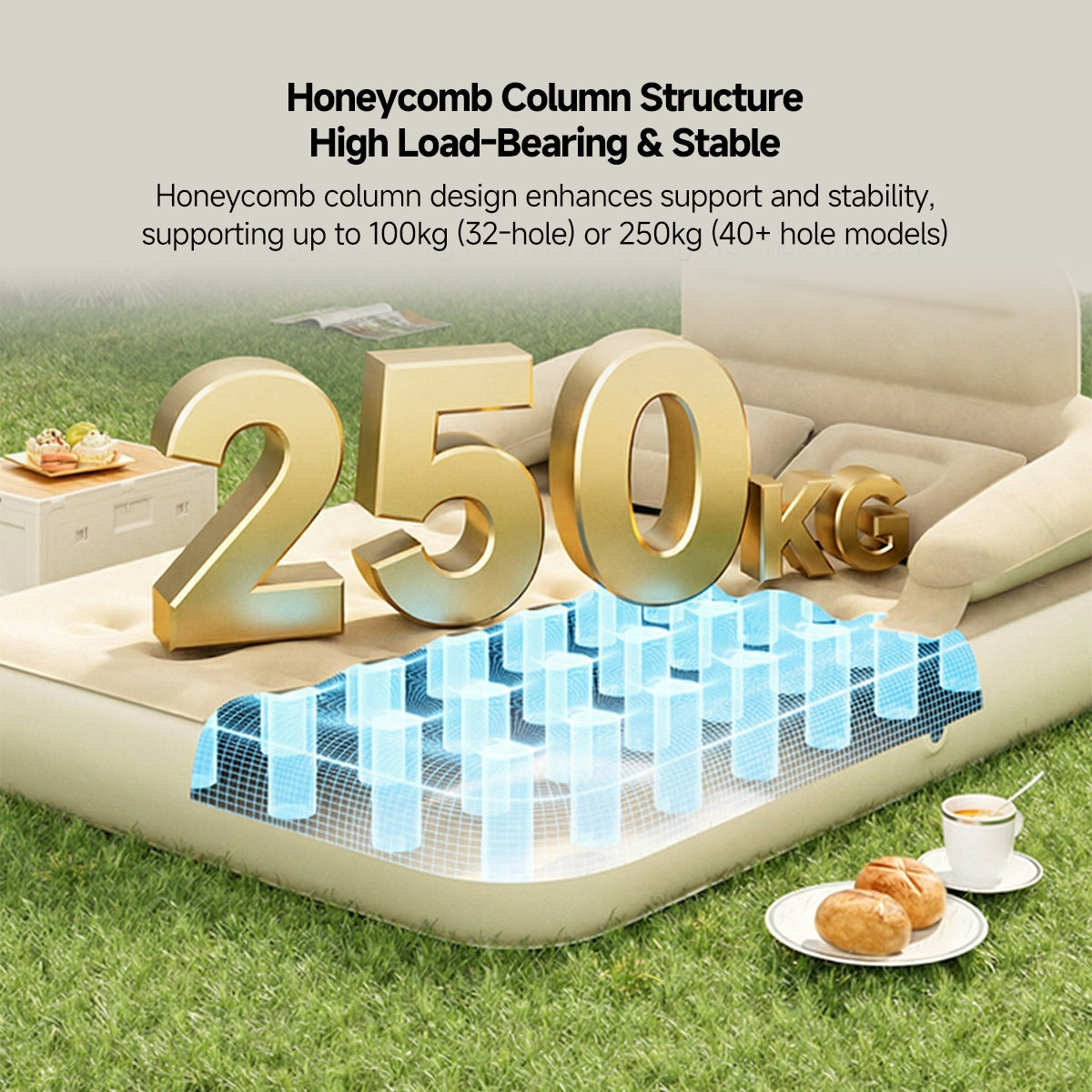 Air Mattress – Inflatable Bed Twin/Double Backrest Camping Outdoor | Traverseon