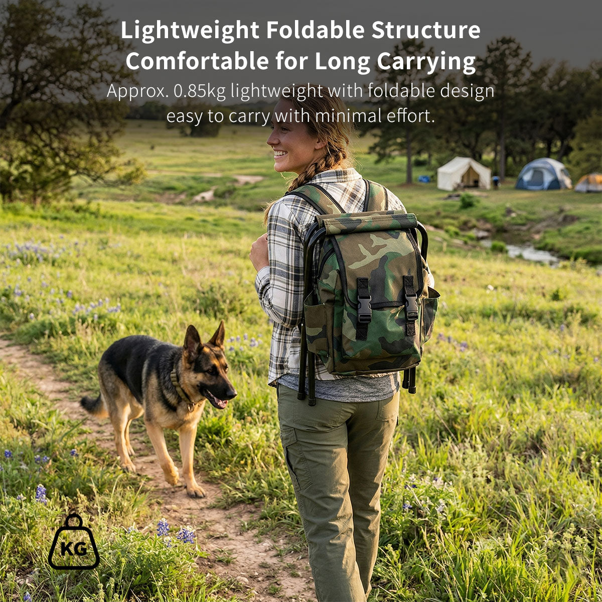 Backpack Folding Chair – 2-in-1 Portable Seat with Storage, Lightweight Camping Stool | Traverseon