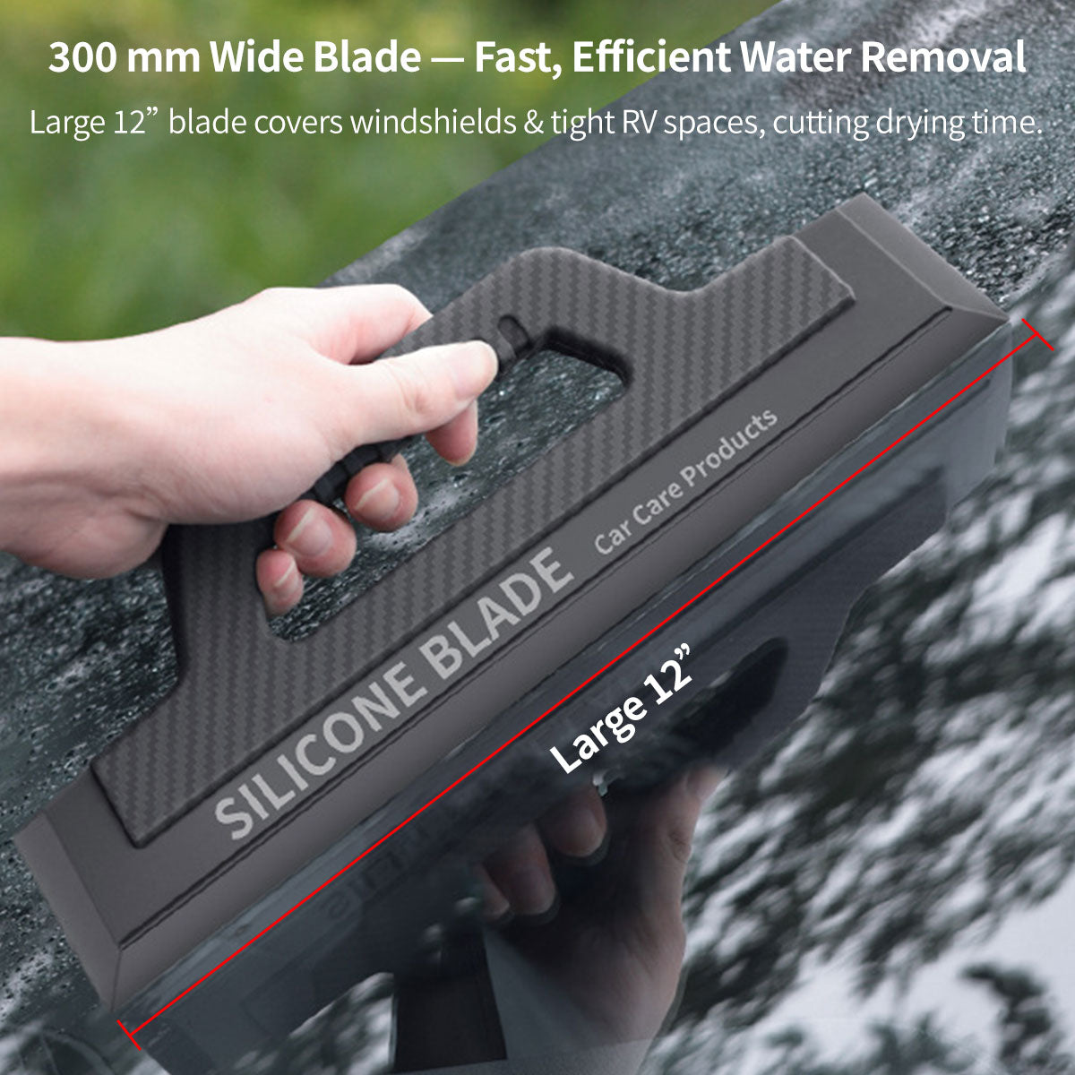 Car Window Squeegee Water Wiper β Soft Silicone Material, Universal Fit, Scratch-Free Glass Cleaning | Traverseon