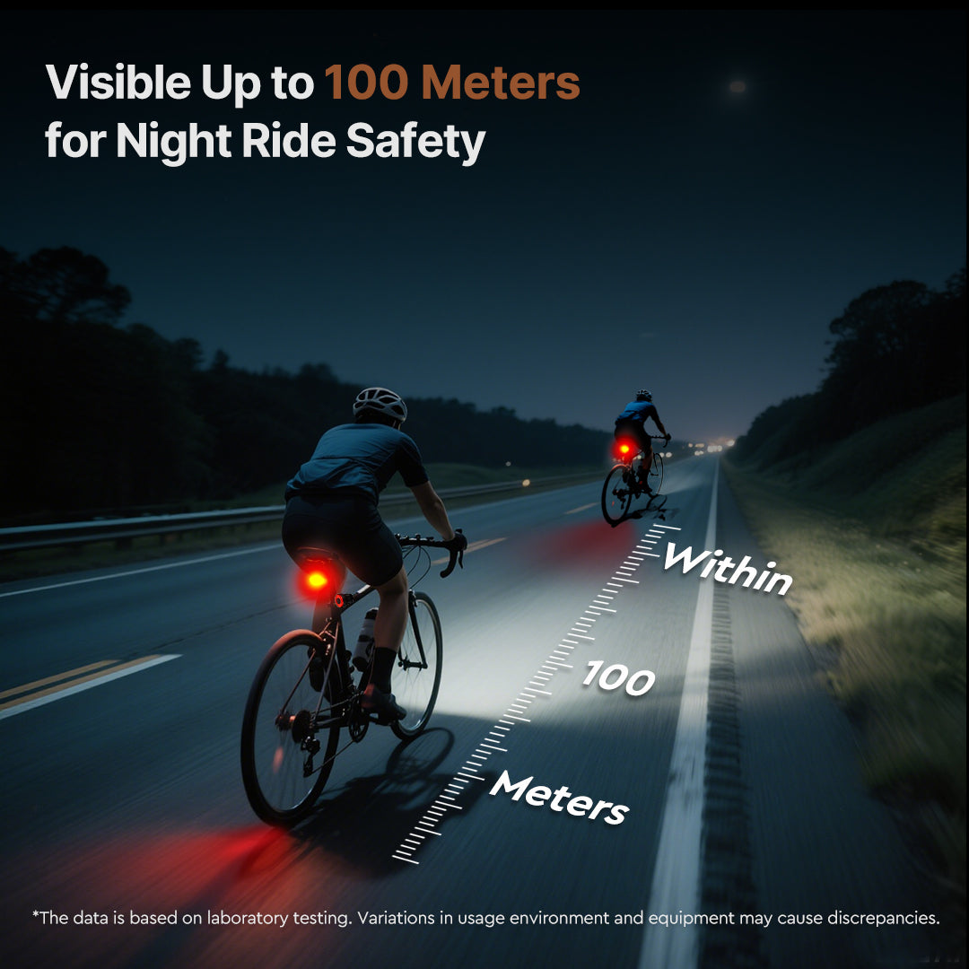 Ultra-long Battery Life and Smart Motion Sensor β 15-Hour Safe Riding Taillight