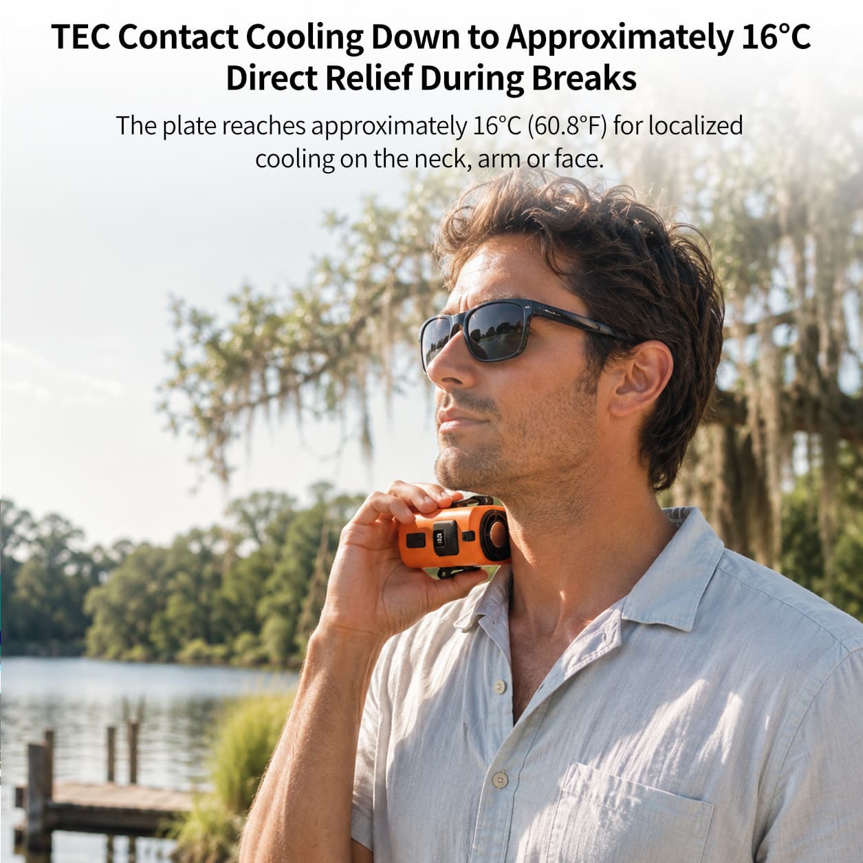 Portable Waist Fan β 8000mAh TEC Cooling, 100-Speed, Solar-Assisted | Traverseon