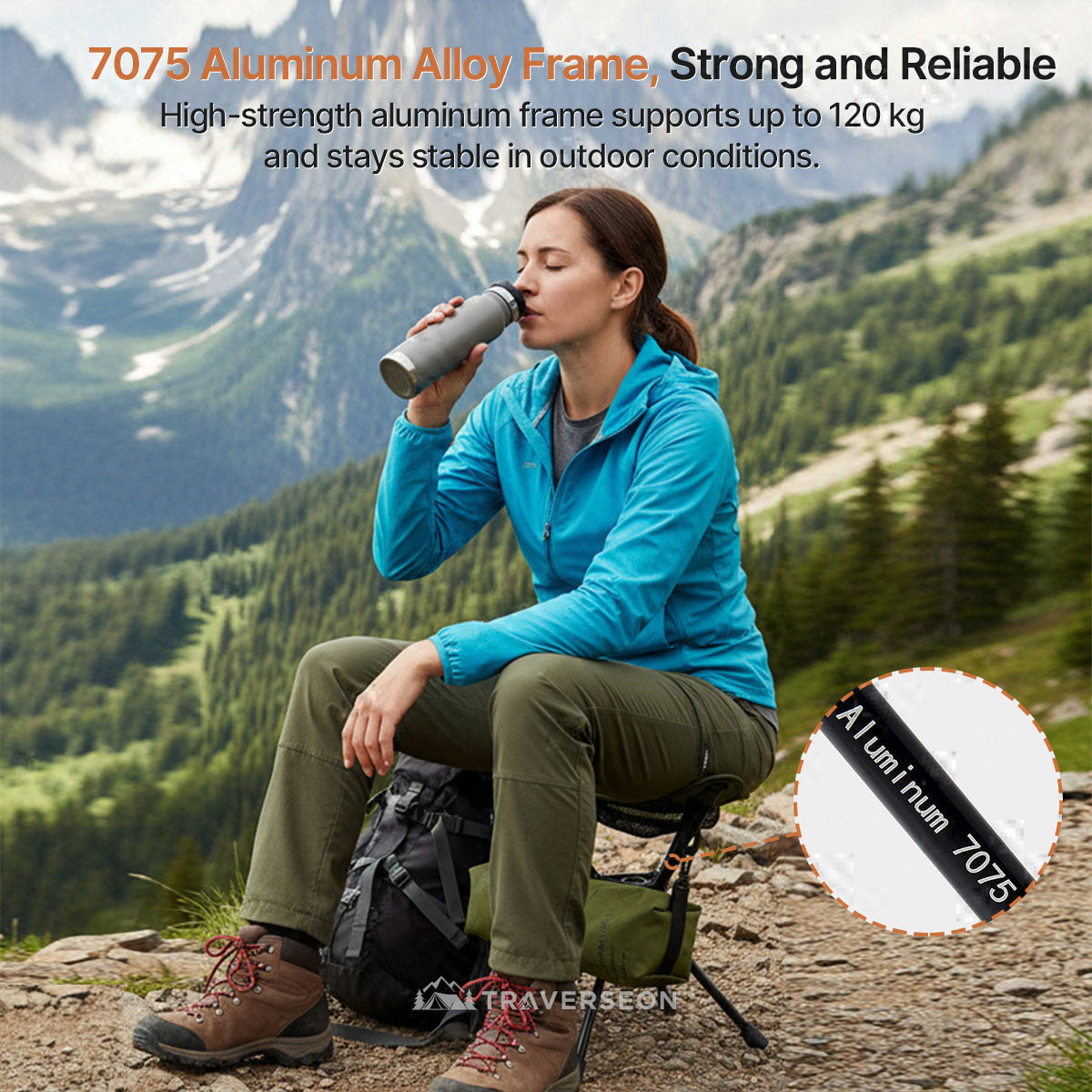 360° Swivel Hunting Stool – Portable Folding Camping Stool | Traverseon