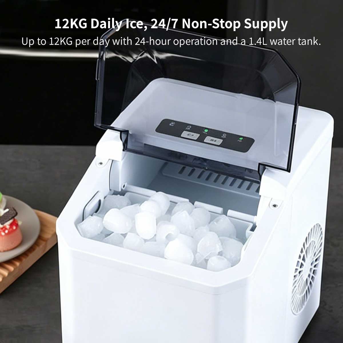Countertop Ice Maker 6min Fast Ice - Dual Size Ice Auto Clean Portable | Traverseon