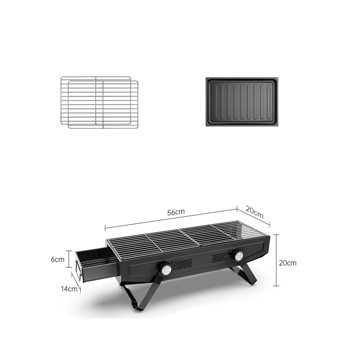 Portable Stainless Steel Grill – Foldable 3-7 People BBQ | Traverseon