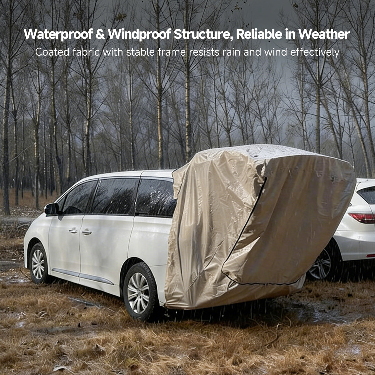 Car Rear SUV Tailgate Tent – Waterproof Sunshade Mosquito Net Shelter | Traverseon