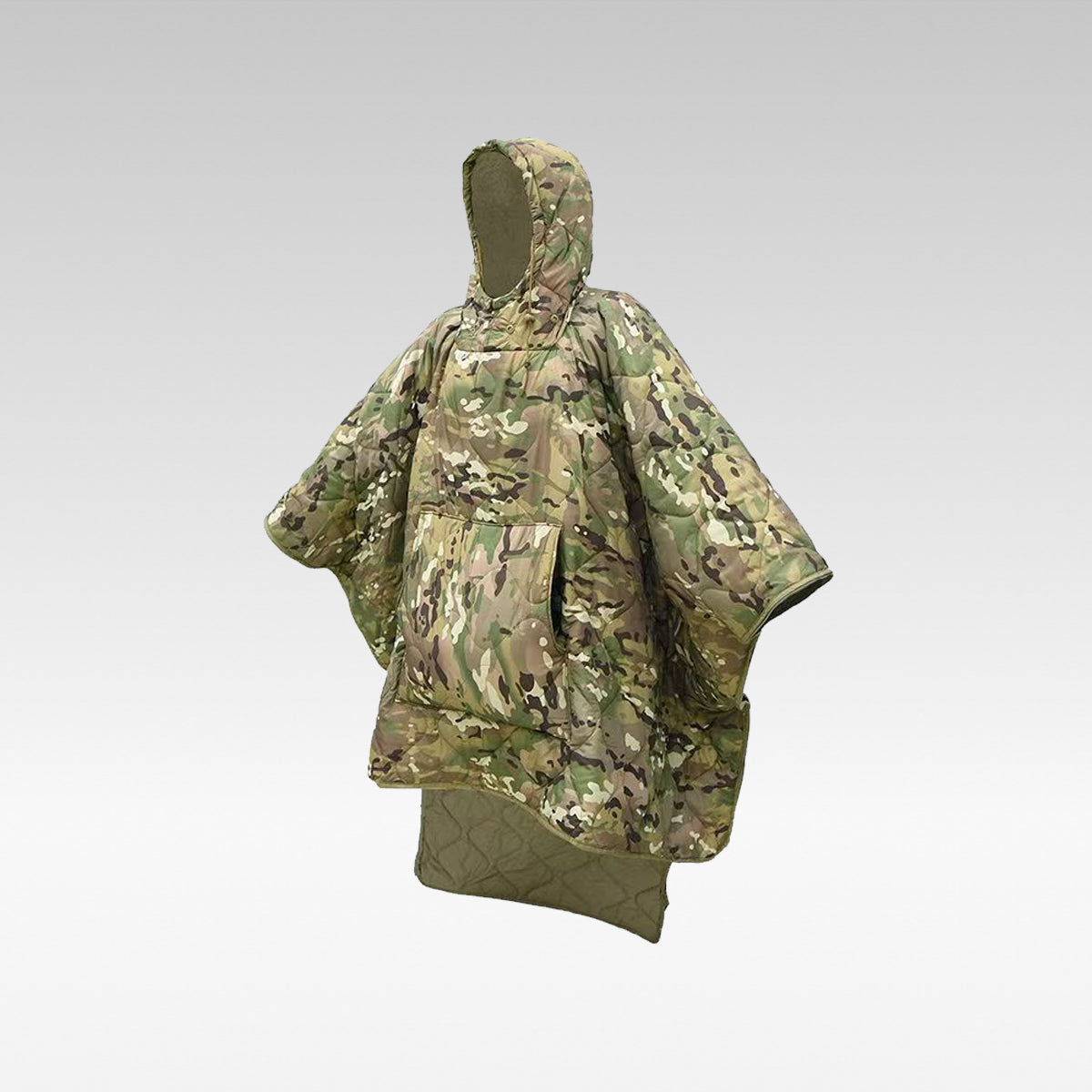 Camo Wearable Sleeping Poncho – Insulated, Packable, & Hunting-Ready