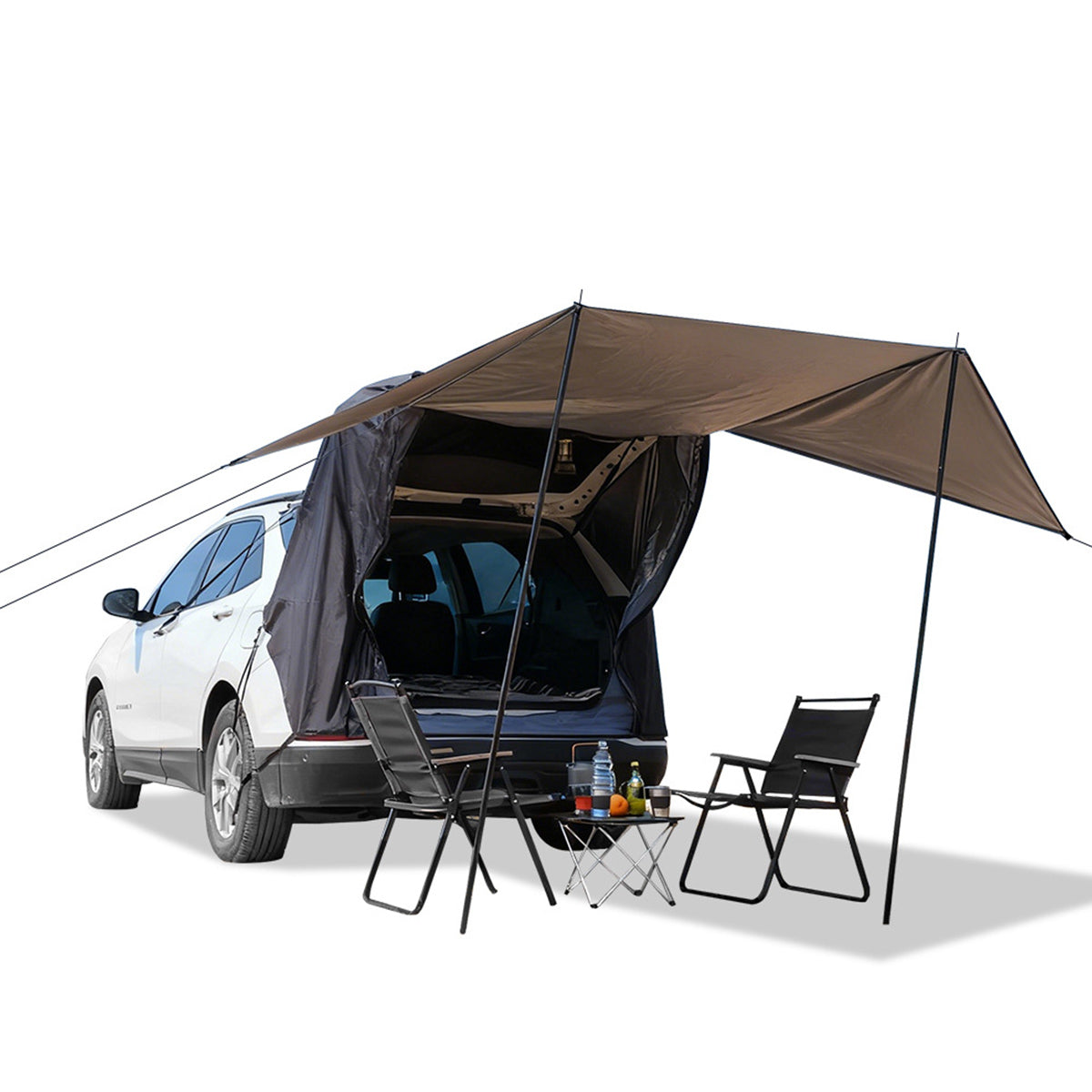 SUV Car Camping Tailgate Awning, Waterproof Privacy Screen, Extended Canopy, All-Terrain & All-Season Use | Traverseon