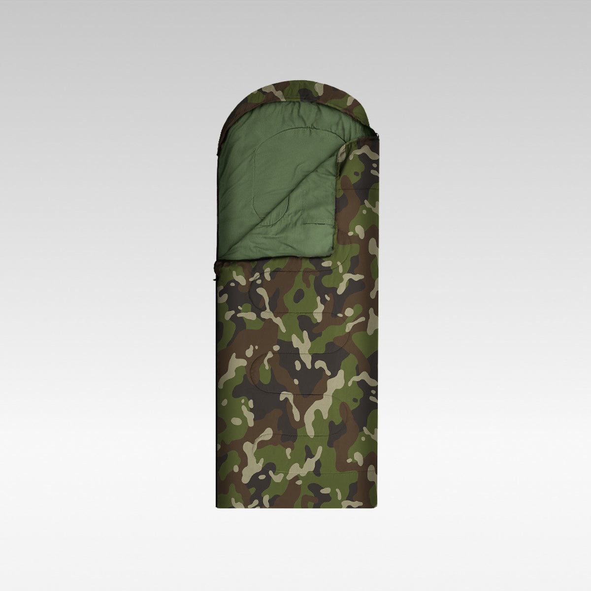 Cold Weather Camouflage Sleeping Bag – Thick Warm Hooded for Outdoor Camping, Suitable for Temperatures Above -10°C