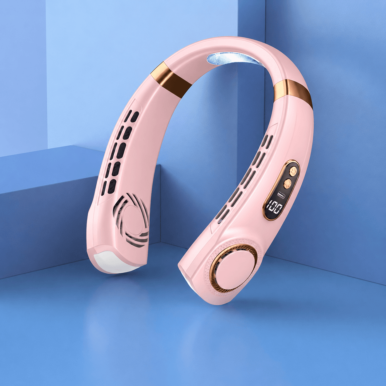 Ice Cooling Neck Fan – USB Rechargeable Bladeless Wearable Fan | Traverseon