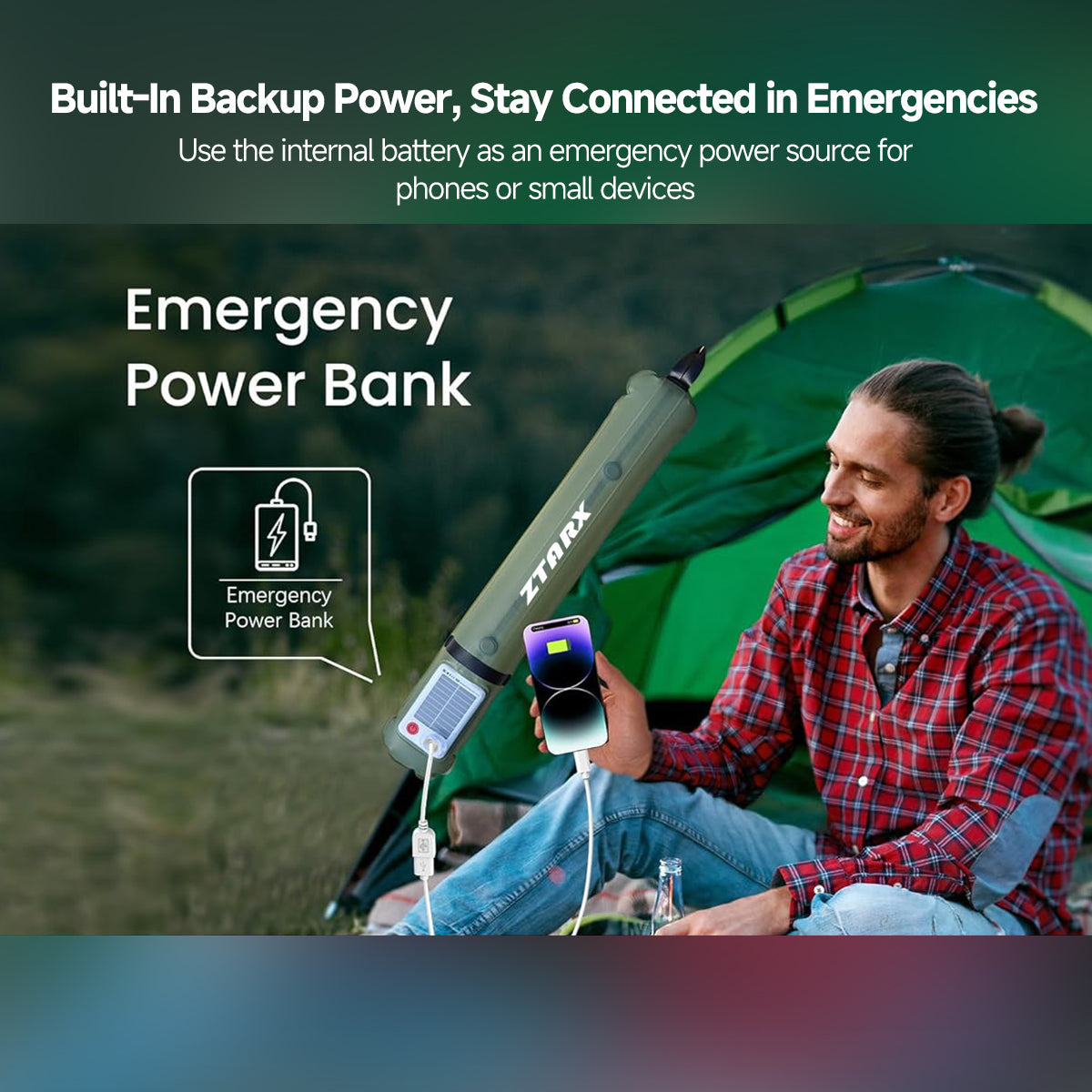 Solar Inflatable Camping Lantern – Rechargeable Waterproof LED Light | Traverseon