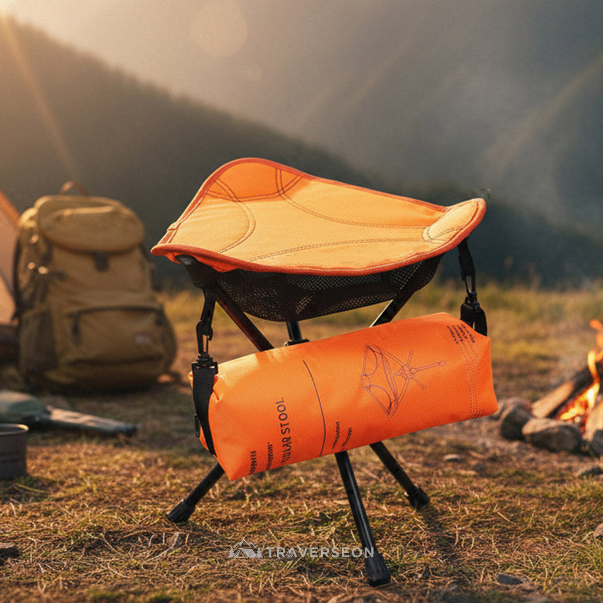 360° Swivel Hunting Stool – Portable Folding Camping Stool | Traverseon