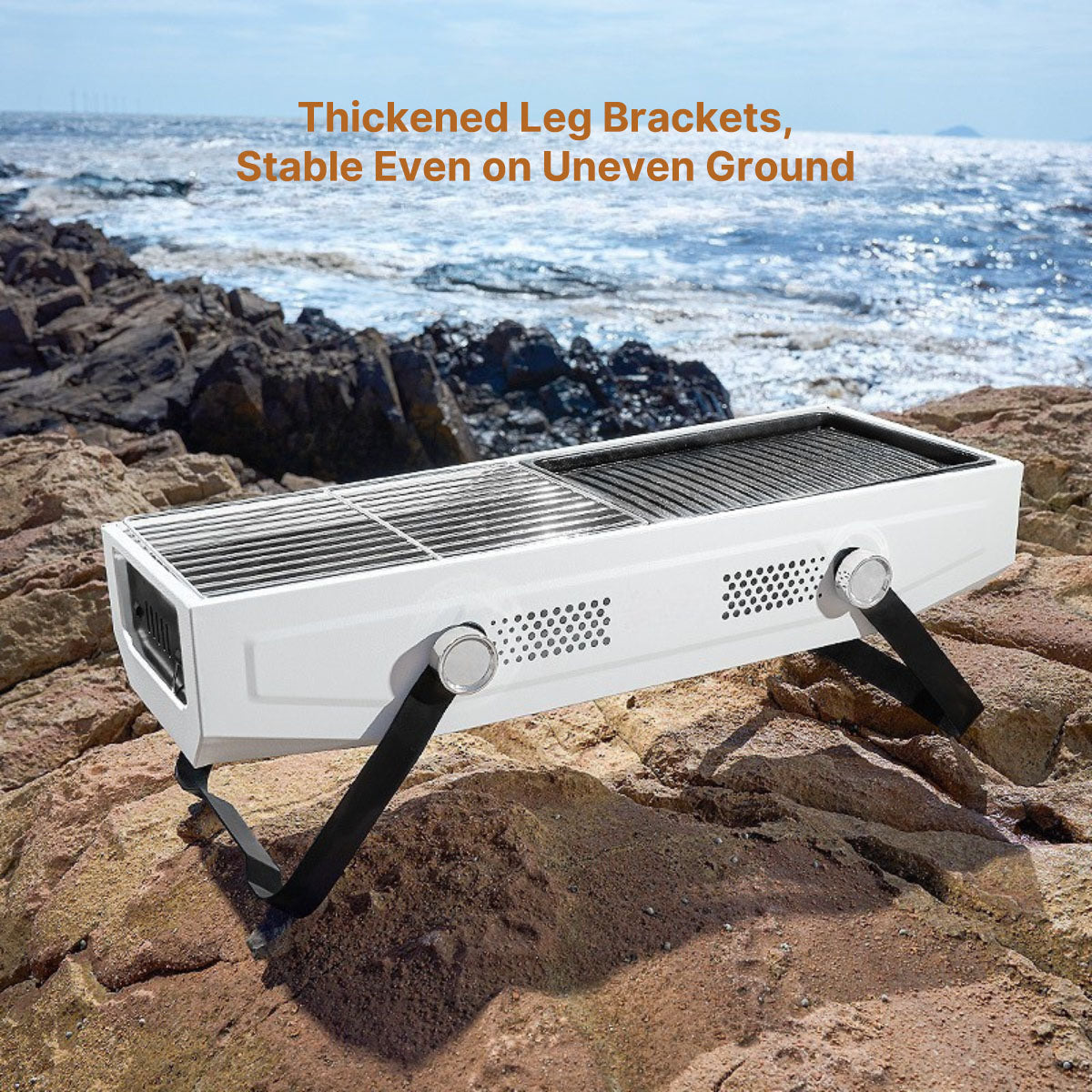 Portable Stainless Steel Grill – Foldable 3-7 People BBQ | Traverseon