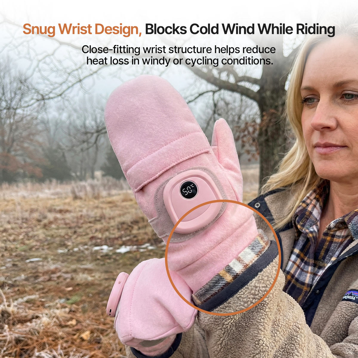 Heated Gloves β 5s Quick Heat 135g Warm Winter Gloves for Cycling Office Driving Home | Traverseon