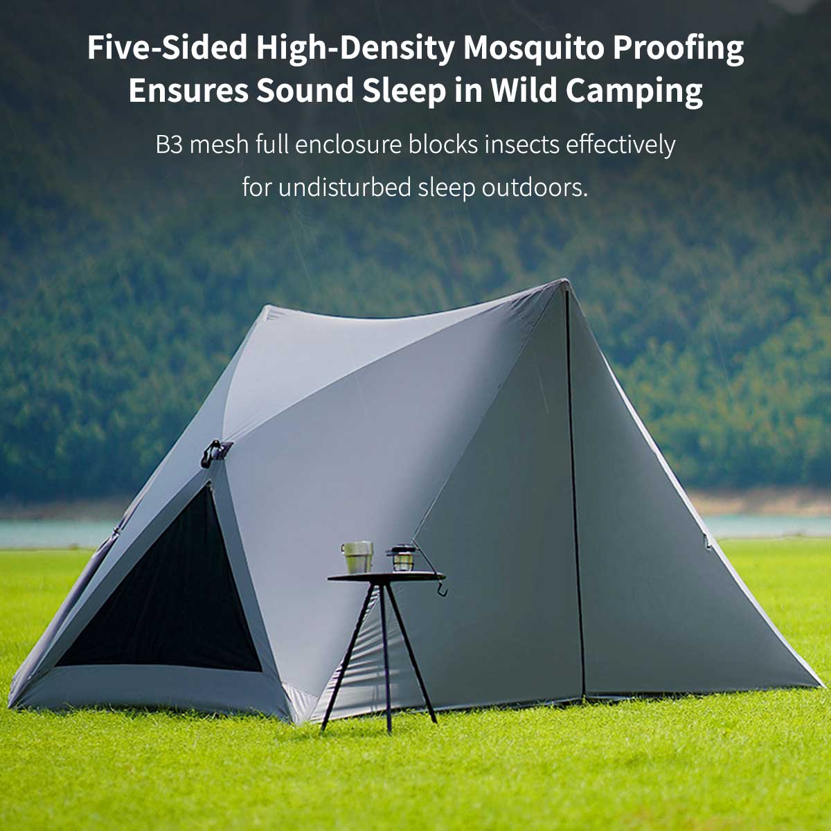 Black Coated Automatic Camping Tent – UPF50+ Waterproof Pop Up Shelter | Traverseon