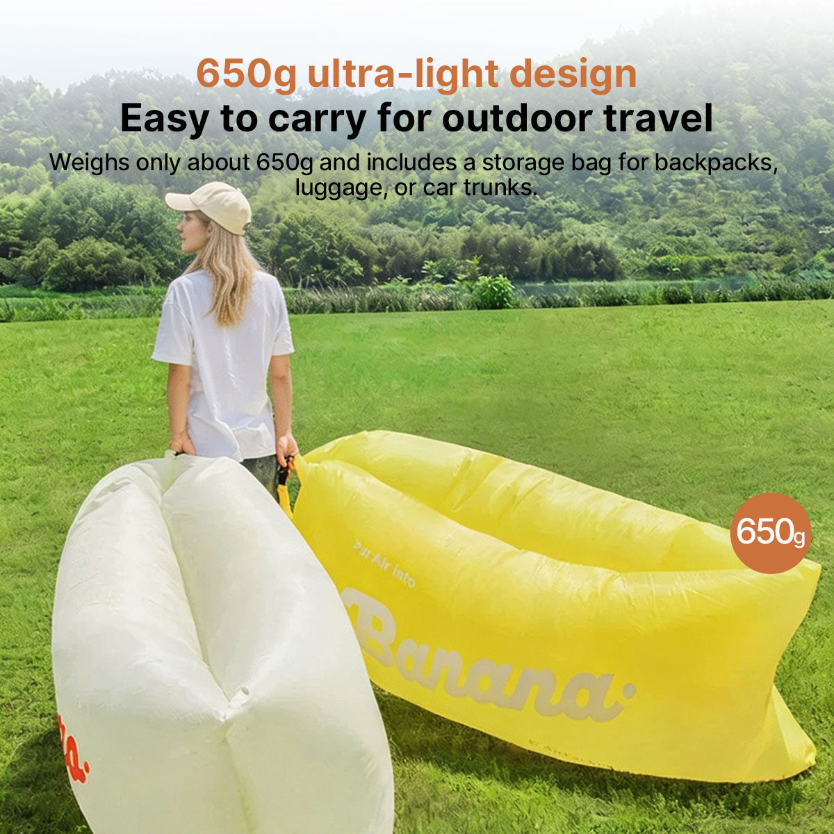 Inflatable Air Sofa – Pump-Free Portable Camping Lounger | Traverseon