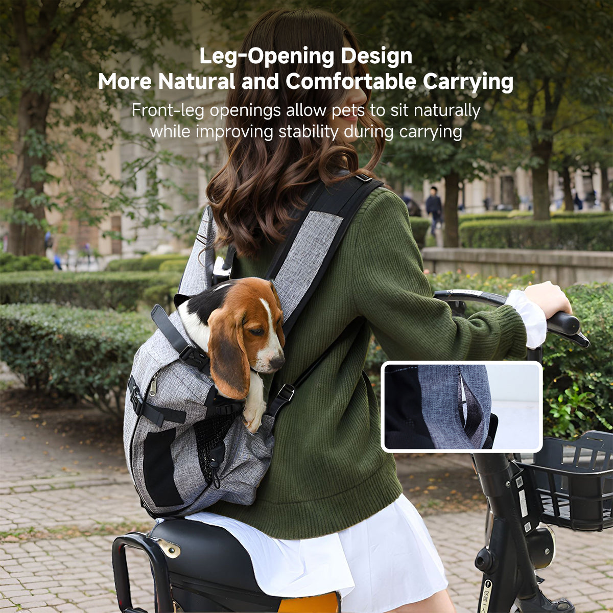 Heavy-Duty Pet Backpack Carrier (XS-L) - Escape-Proof Hiking Pack with Safety Whistle for Dogs & Cats up to 55 lbs | Traverseon