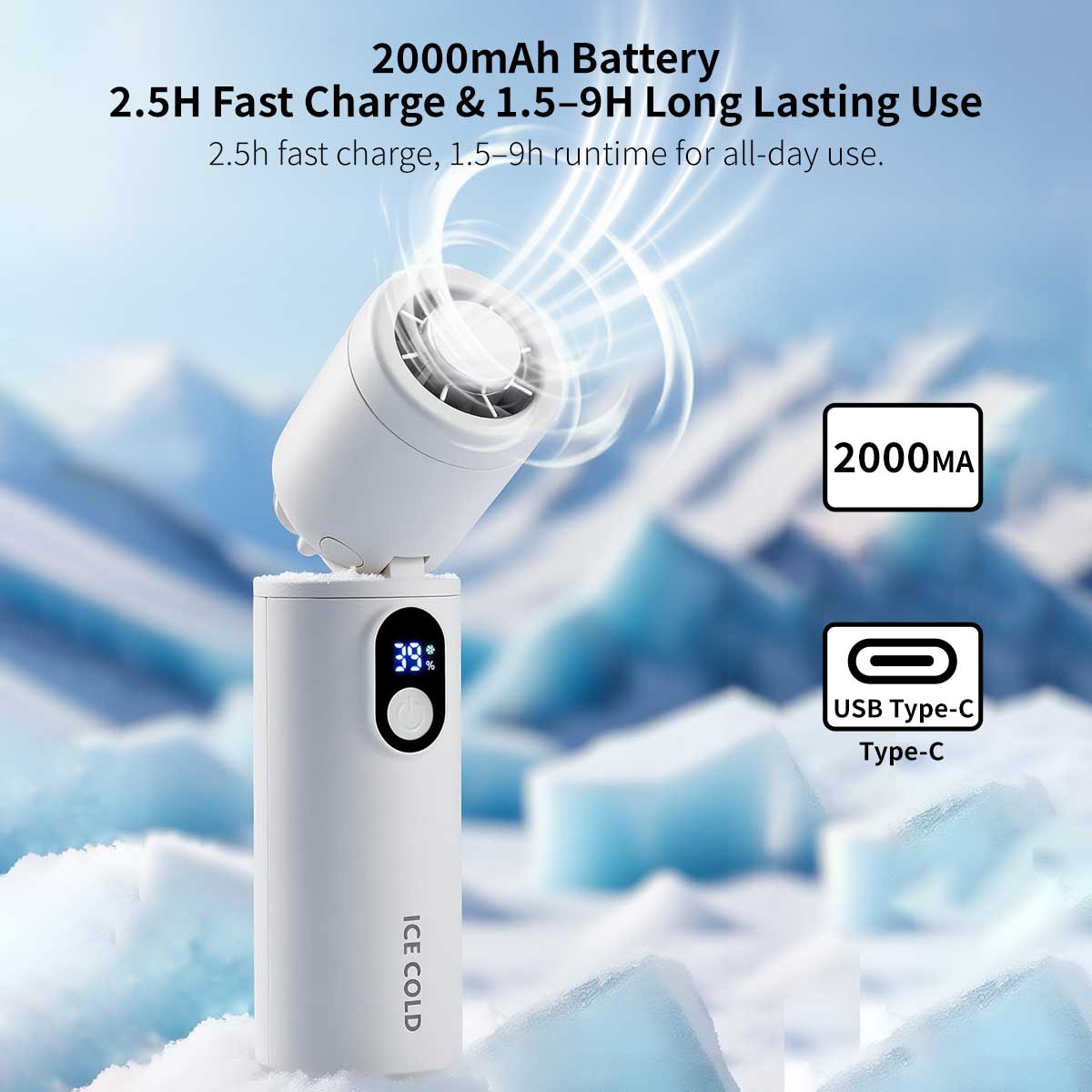 Portable Cooling Handheld Fan – 17000RPM Turbo Mini Fan | Traverseon