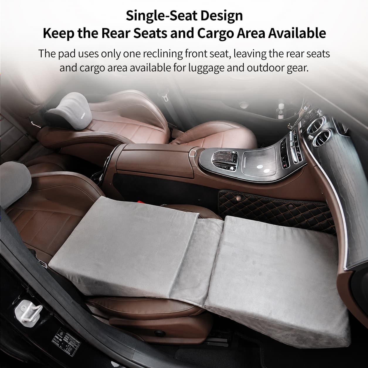 No-Inflation Car Front Seat Sleeping Pad β 1-Seat Leveling Pad for Naps | Traverseon