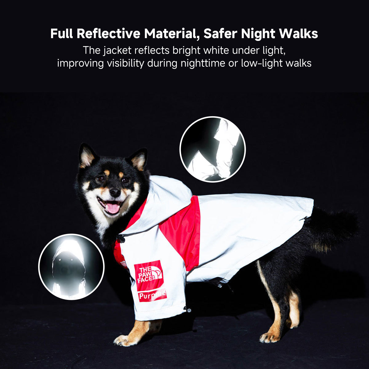 Reflective Waterproof Dog Jacket – Reversible Raincoat, Adjustable Fit S–5XL | Traverseon
