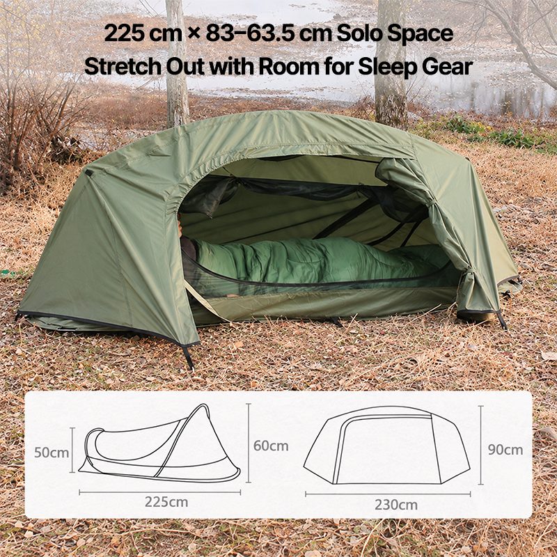1-Person 3s Pop Up 1.5 kg/1.2kg Bivy Tent | Traverseon