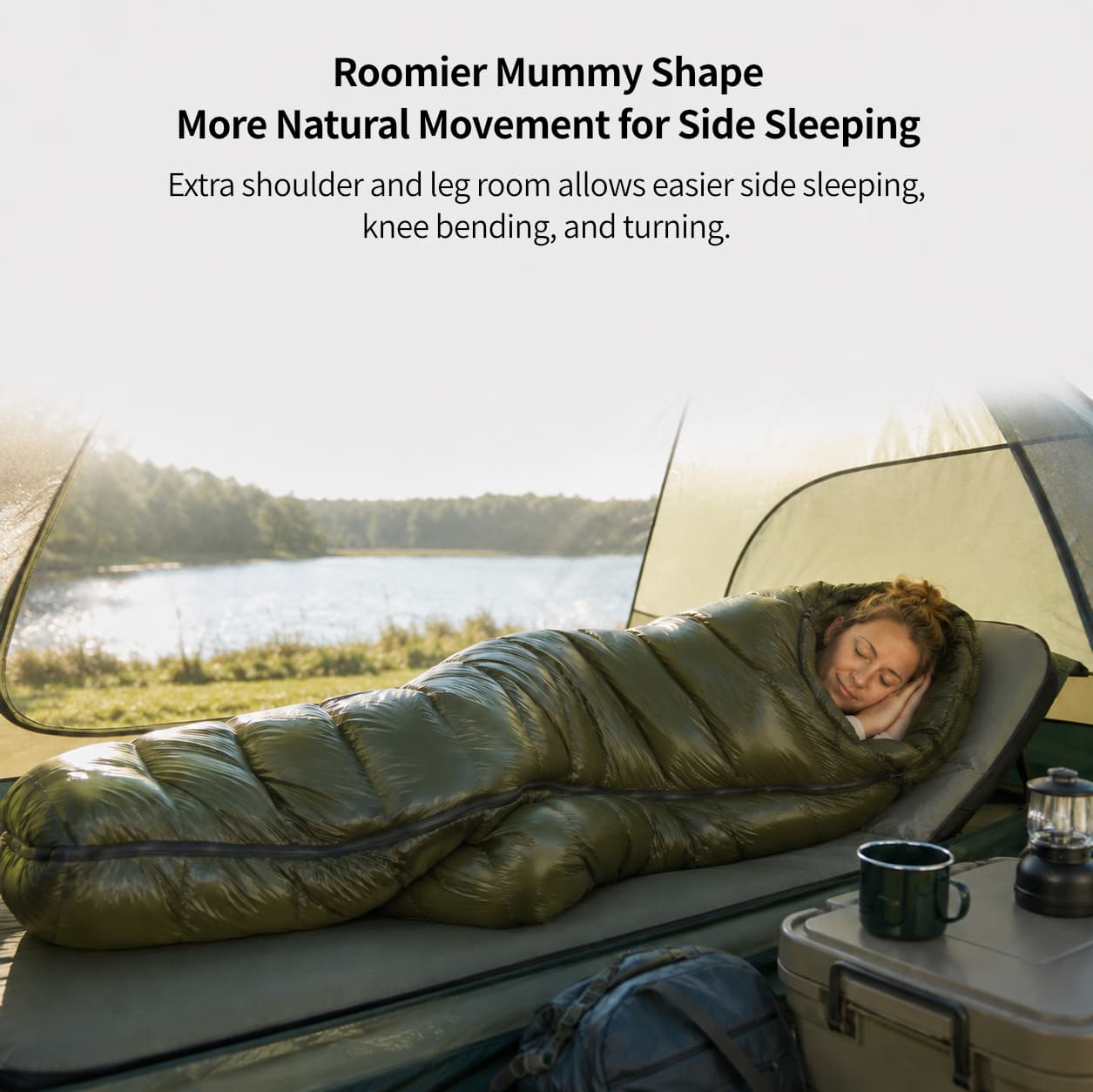 Down Mummy Sleeping Bag for Adults – 9°F–45°F Temperature Options | Traverseon