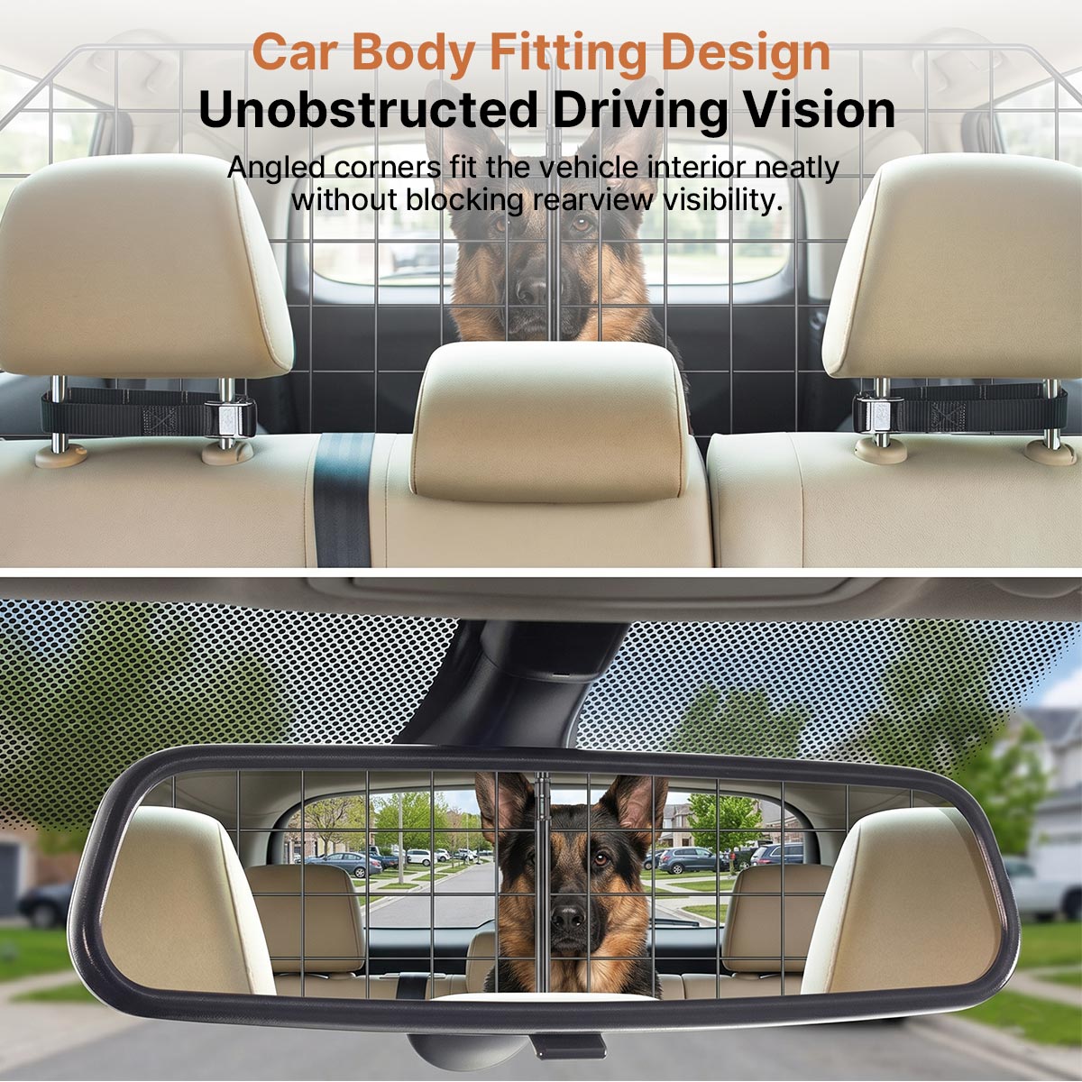 Adjustable Dog Car Barrier – Foldable Metal Pet Divider | Traverseon