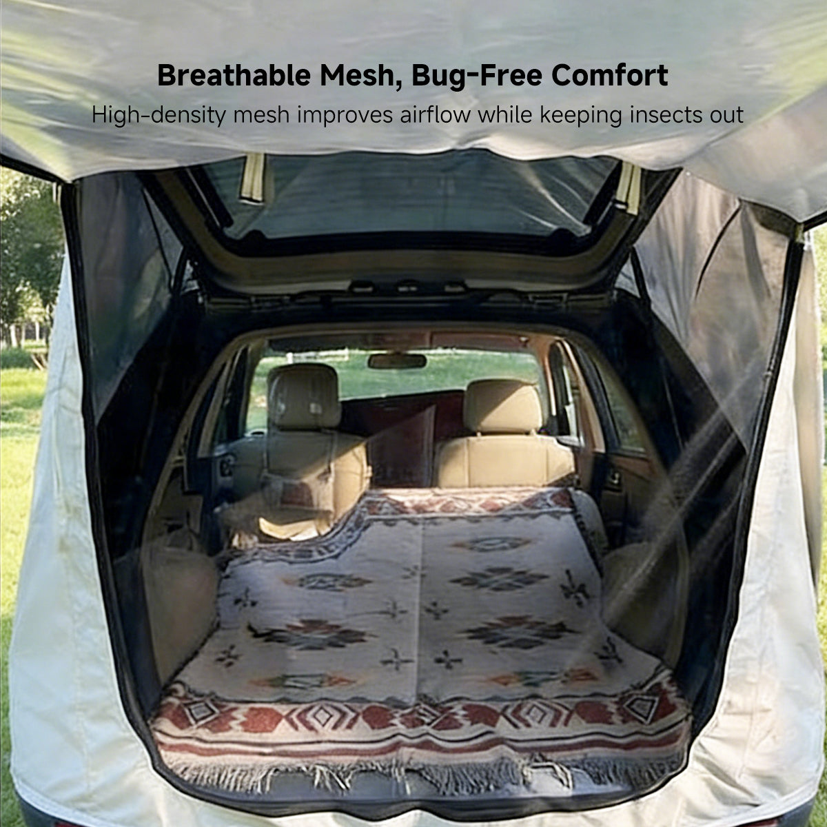 Car Rear SUV Tailgate Tent – Waterproof Sunshade Mosquito Net Shelter | Traverseon