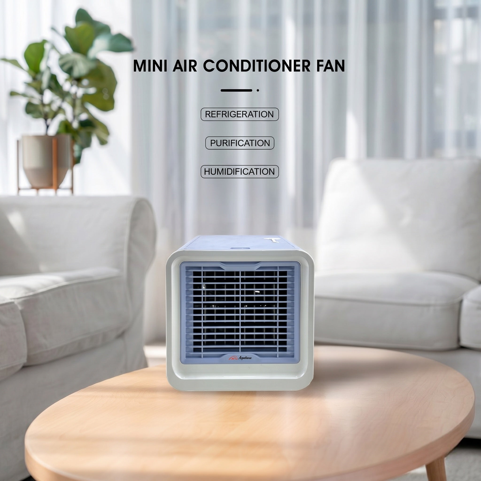 Mini Air Conditioner Fan – USB Portable Evaporative Cooler with Night Light | Traverseon