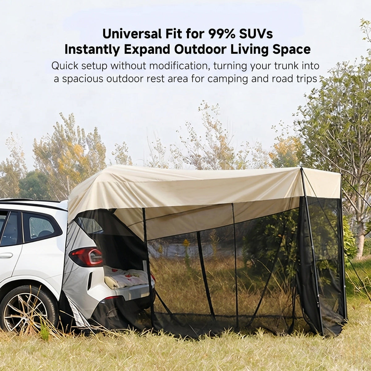 SUV Tent – 390 × 200 cm Waterproof Tailgate Tent for Car Camping | Traverseon