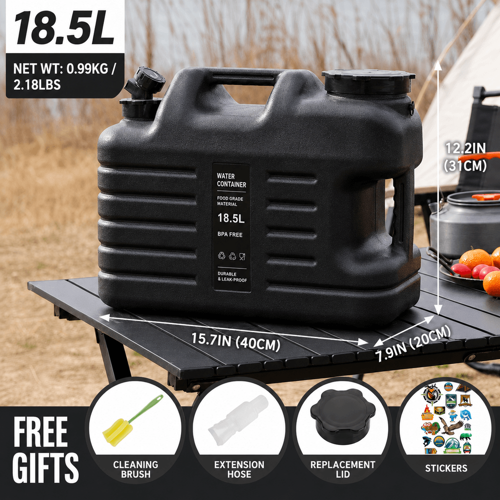 Portable Camping Water Container – Food-Grade Jug with Spigot | Traverseon