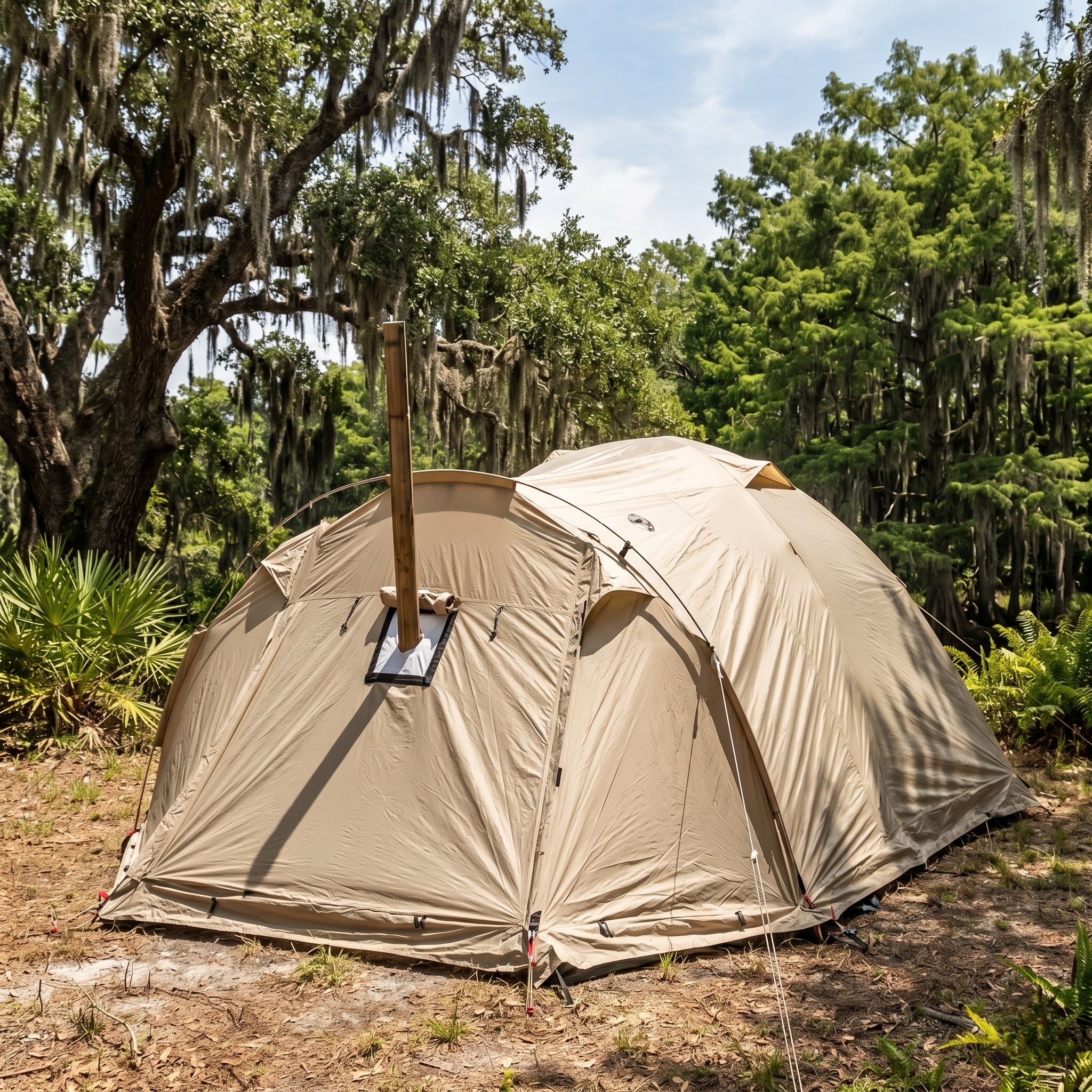 All-Season Family Hot Camping Tent with Stove Jack