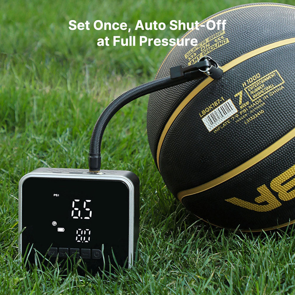 RapidFill Tire Inflator - Fast & Precise with 5 Adapters