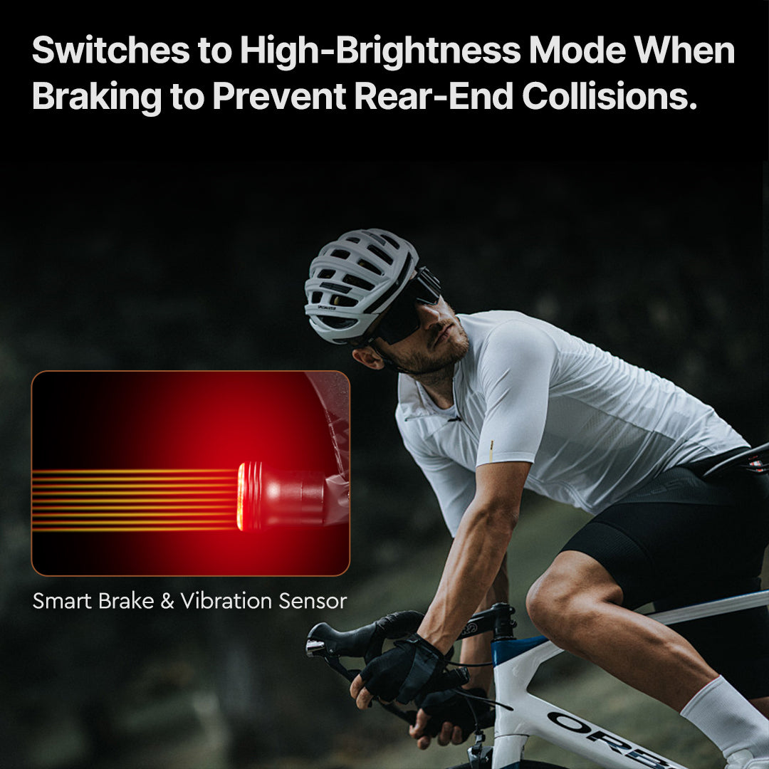 Ultra-long Battery Life and Smart Motion Sensor – 15-Hour Safe Riding Taillight
