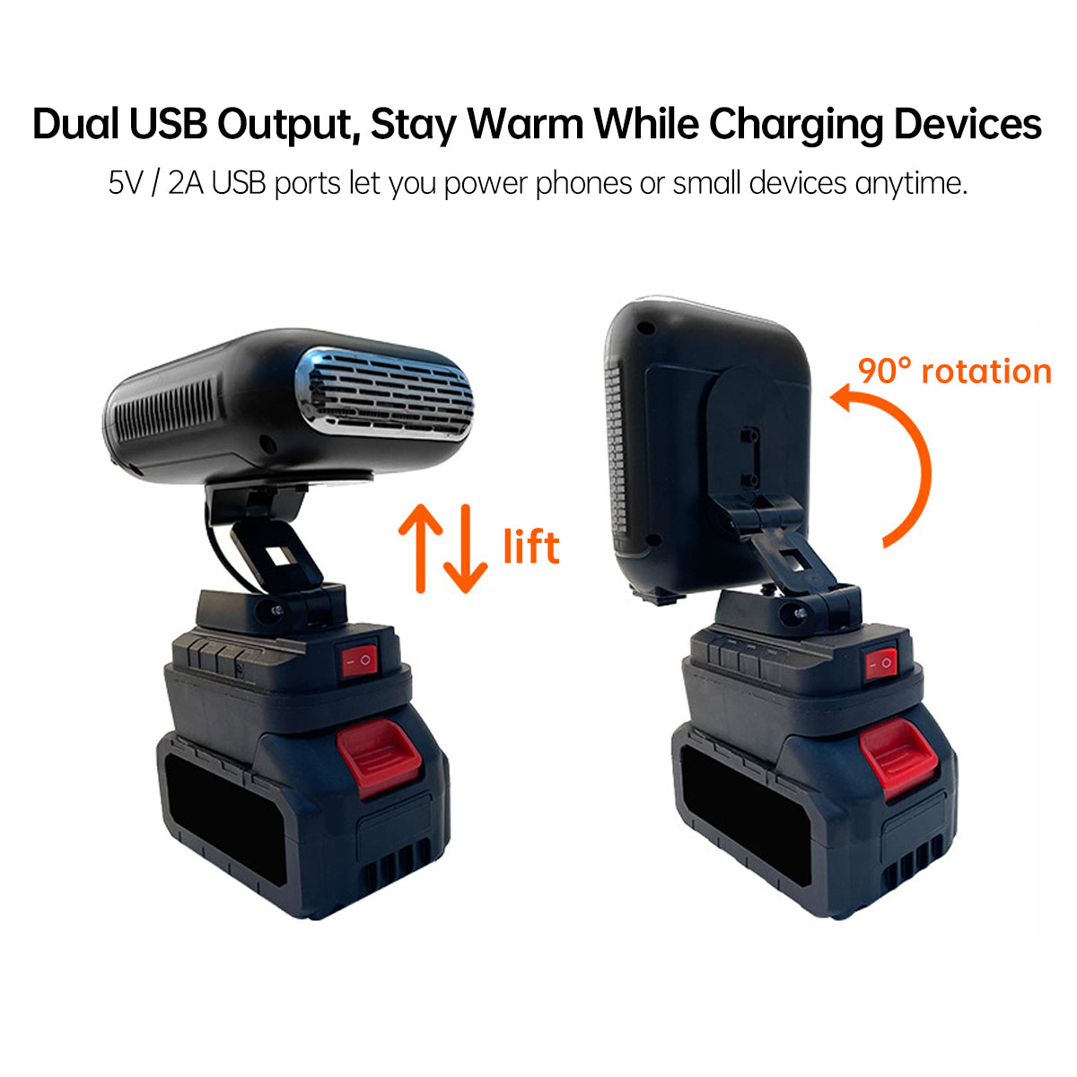 Portable Car Heater–3s Instant Heat, External 21V, Fast Defrost | Traverseon