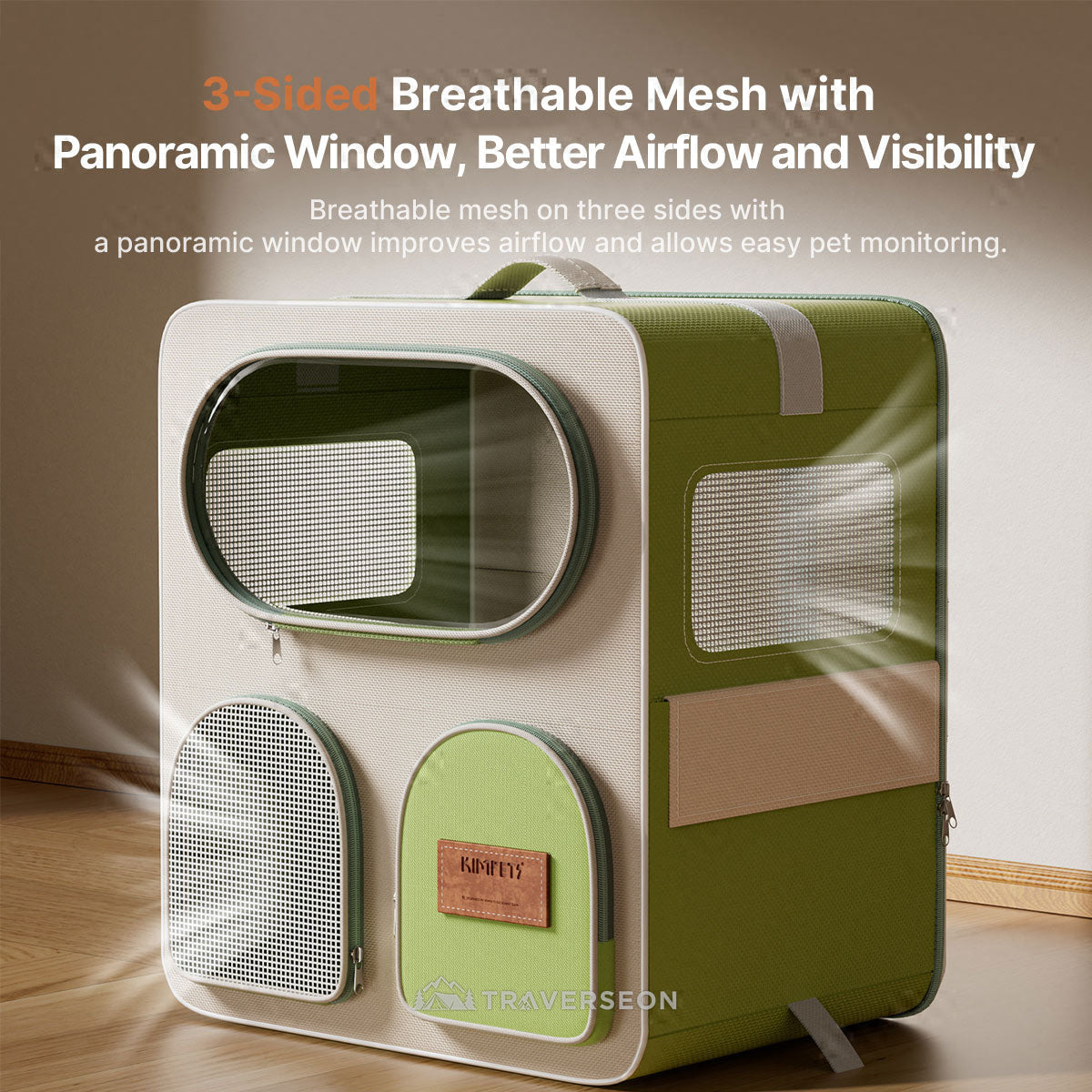 3-in-1 Rolling Pet Carrier | 11.3 kg Capacity | Traverseon