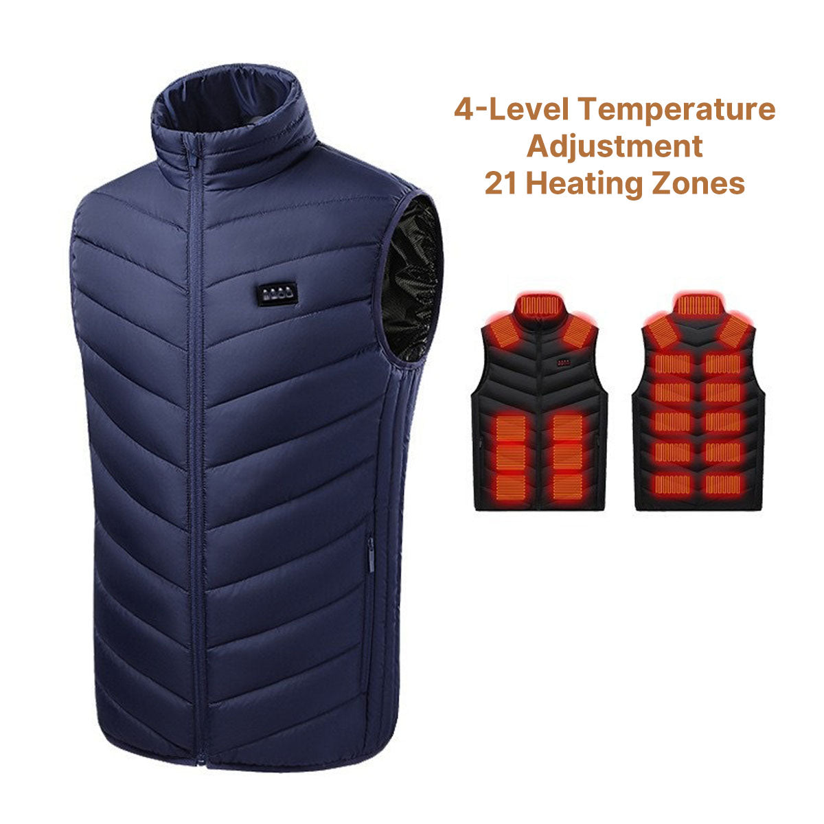 Heated Vest with 3 Modes, 5V Power, Windproof & Lightweight.