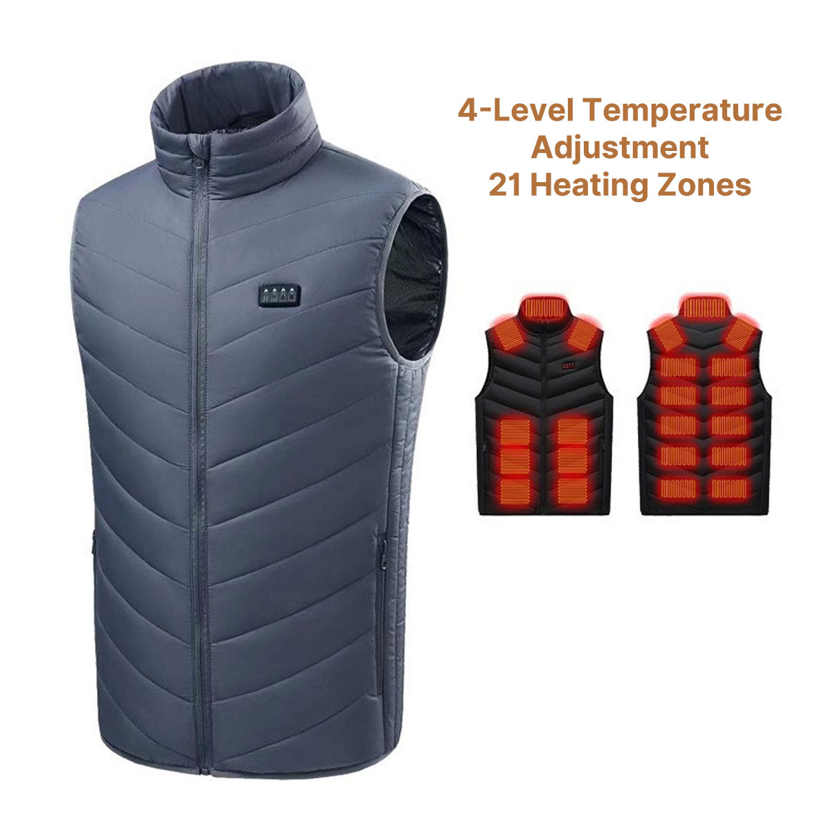 Heated Vest with 3 Modes, 5V Power, Windproof & Lightweight.