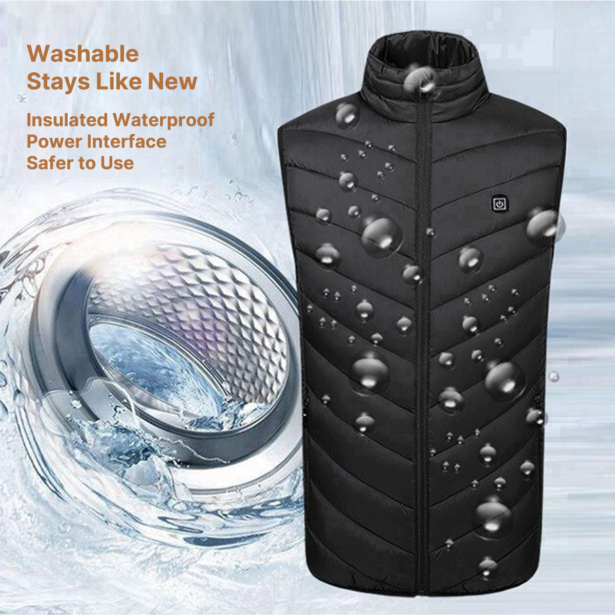 Heated Vest with 3 Modes, 5V Power, Windproof & Lightweight.