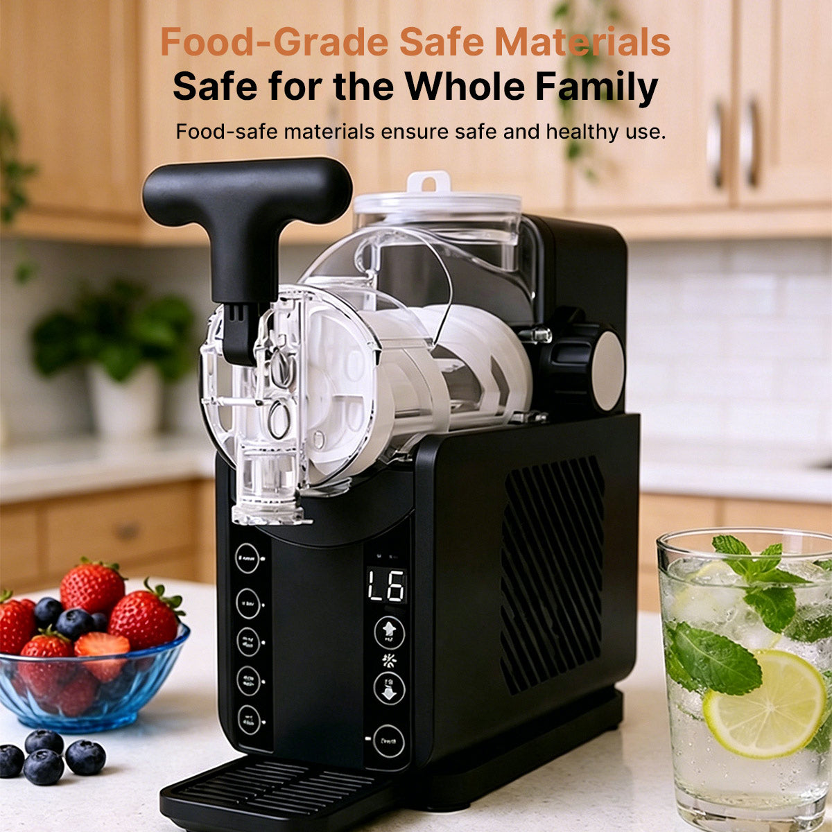 Traverseon 1.8L Portable Slushie & Ice Cream Maker | 110V Blue | Summer Party Essential