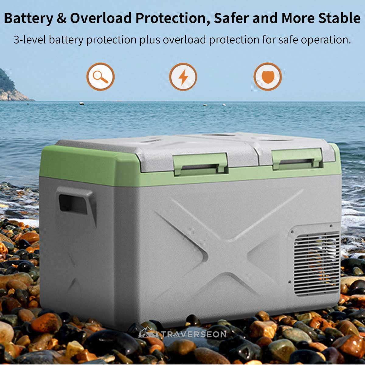 12V Portable Car Fridge 12/24V DC AC – Dual Zone -20°C Freezer Camping RV | Traverseon
