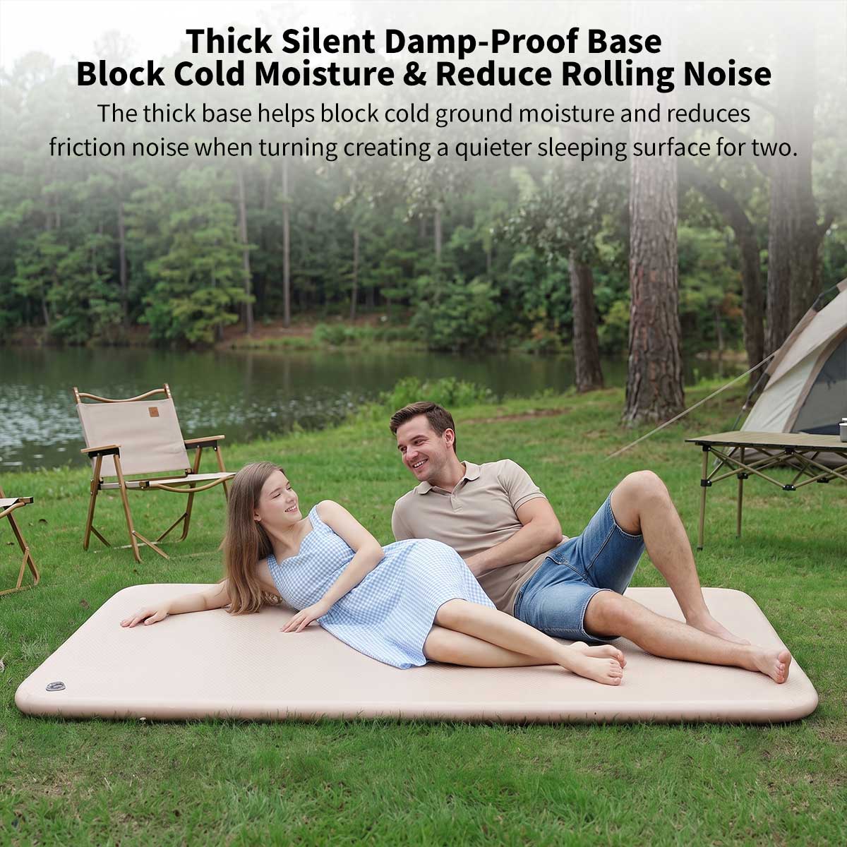 7cm Camping Air Mattress – Waterproof Flocked Air Bed with Pump | Traverseon