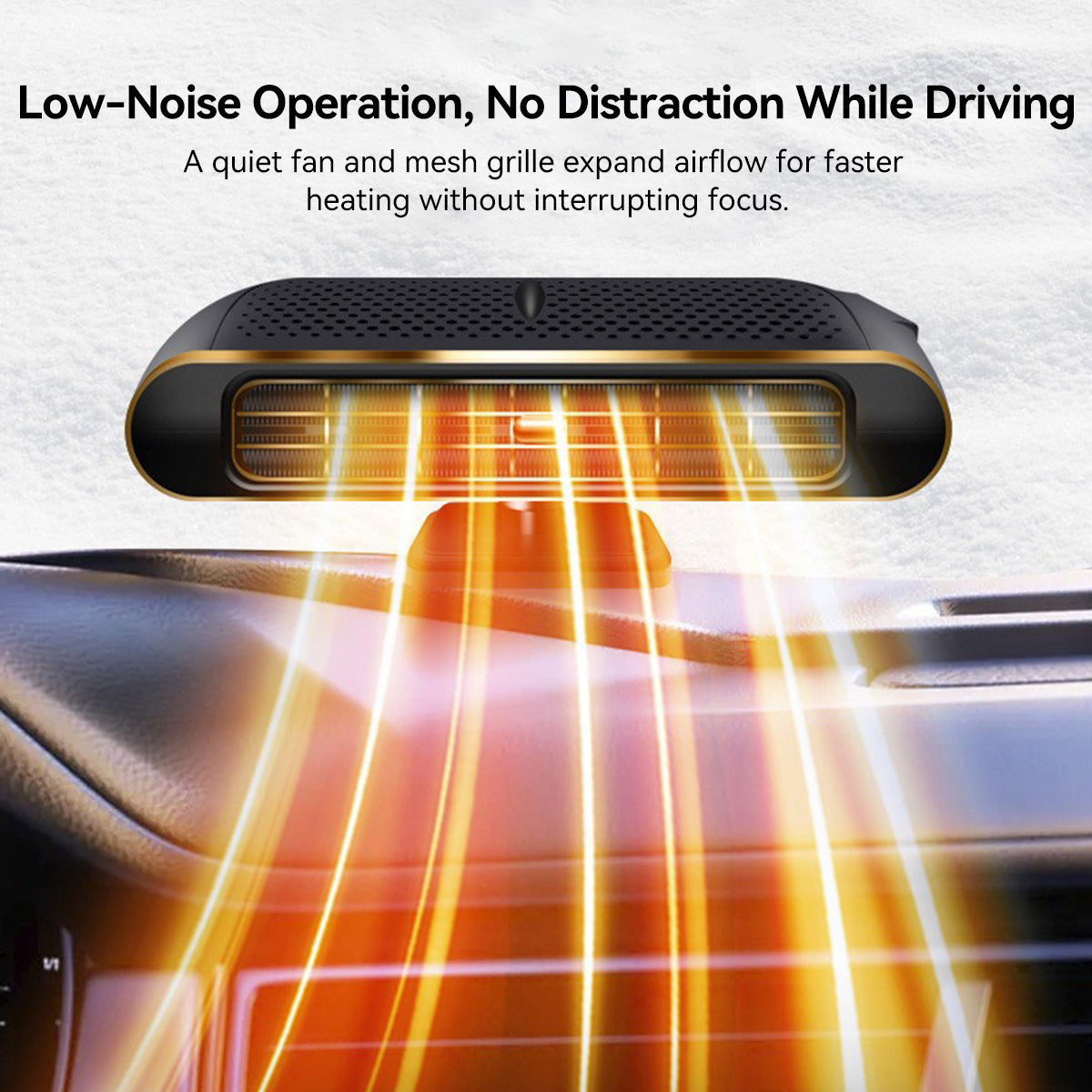 12V Portable Car Heater – Instant Heat & Fast Windshield Defogger | Traverseon