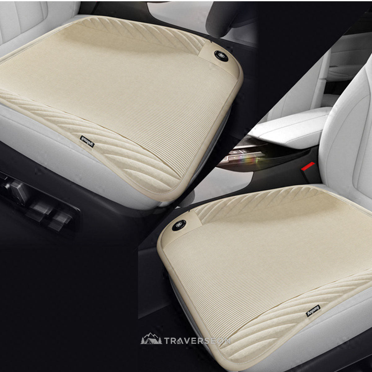 12V Electric Heated Car Seat Cushion – 3s Quick Heat, 45–65°C | Traverseon