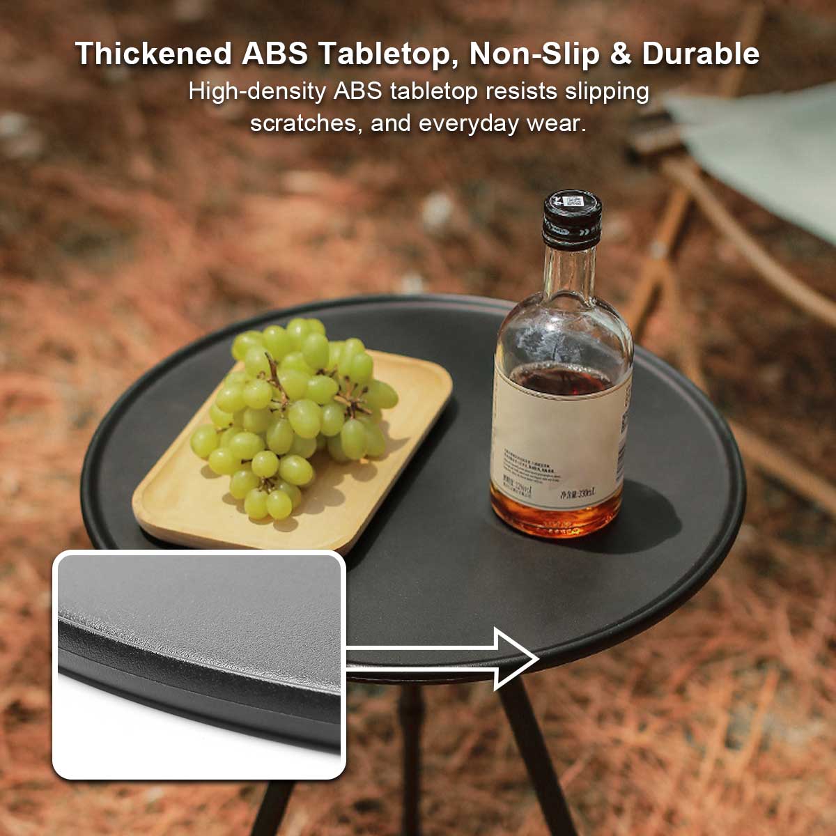 Aluminum Alloy Table – Small Round Portable Detachable Camping Outdoor | Traverseon