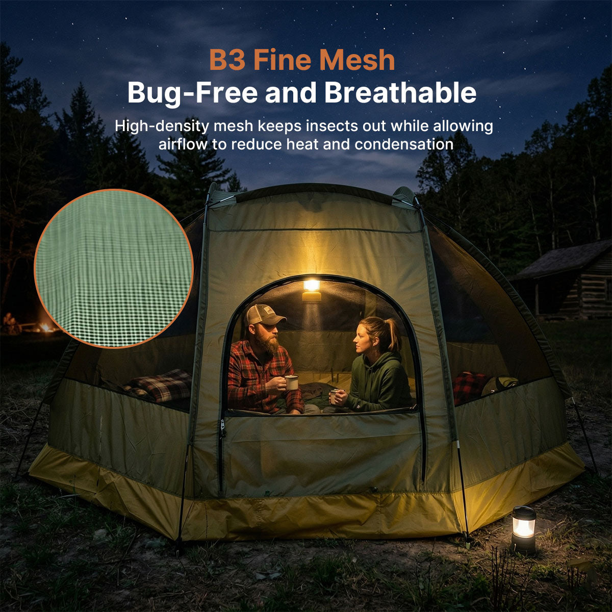 Octagon Camping Tent 3-4 Person 4 Season Waterproof Double Layer for Backpacking | Traverseon