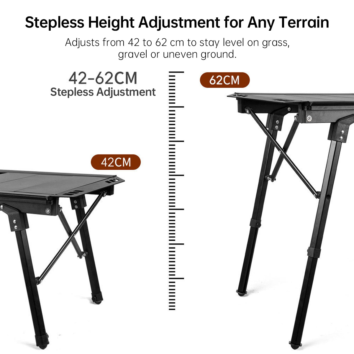 Table Camping IGT – 5-10 Units Modular Folding Portable Aluminum for Camp Picnic RV | Traverseon