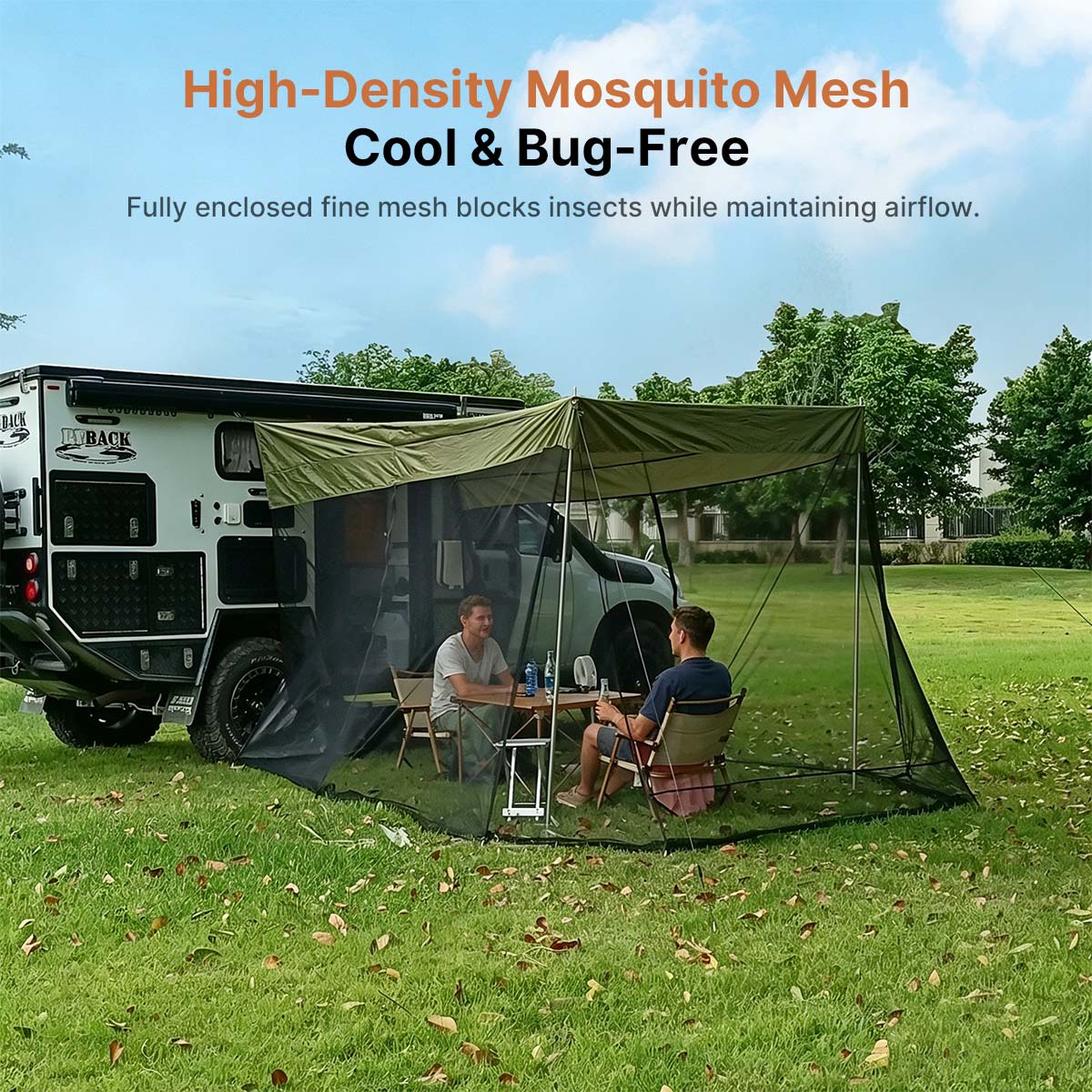 SUV Trunk Canopy Tent – Mosquito Net Sunshade Waterproof Car Shelter | Traverseon