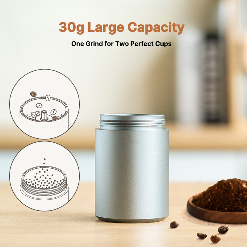 Traverseon Dual-Bearing Precision Portable Coffee Grinder